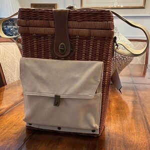 Stylish Brown and Cream Woven Men's Bag